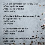 Celebrações de final de ano 2025